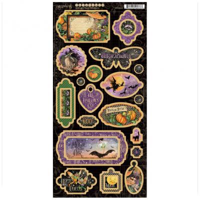 Graphic 45 Midnight Tales Die Cuts - Chipboard